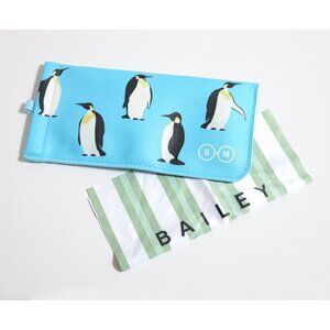 BAILEY NELSON Penguin Print Soft Faux Leather Glasses Case